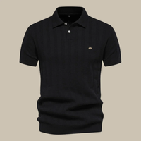 Keno | Herren Poloshirt Mit Struktur Alltag – Schwarz