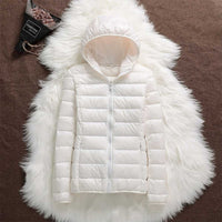 TEODORA - GESTEPPTE JACKE MIT KAPUZE – Weiß