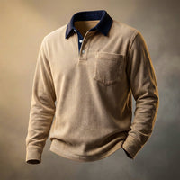 Orvion - Soft-Touch-Polohemd – Khaki Braun