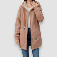 Loretta | Fleece-gefütterte Jacke – Braun