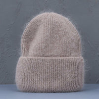Damen und Herren Strick Mütze – Khaki