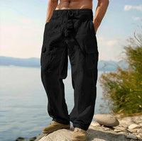 Kilian | Herren Cargo Hose mit Kordelzug und Seitentaschen – Schwarz