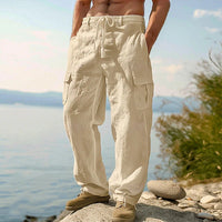 Kilian | Herren Cargo Hose mit Kordelzug und Seitentaschen – Khaki