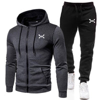 Kilian | Herren Sportlicher Trainingsanzug Set – Dunkelgrau