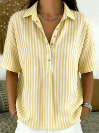 Kirra | Sportliche Polokragen Bluse – Gelb