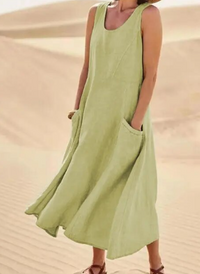 Tosca | Damen Schürzenkleid mit Taschen – Grün