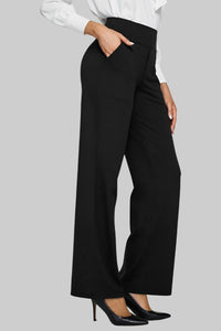 Calista | Elegante Hose aus weichem Jersey – Schwarz