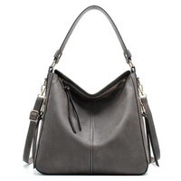 Klassisch elegante Damenhandtasche | Groß – Grau