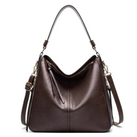 Klassisch elegante Damenhandtasche | Groß – Kaffee