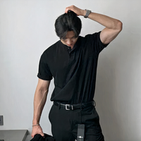Klassisch elegantes Poloshirt für Herren | Kurzarm – Schwarz