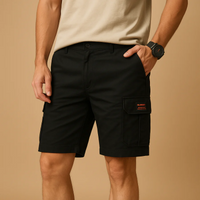 Klassische Cargo-Shorts für Herren | Sommer – Schwarz