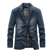 Klassische Jeansblazerjacke für Herren | Warme – Marine
