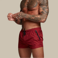Klassische Schwimmshorts für Herren | Sport – Weinrot