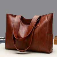 Klassische Tragetasche für Damen | groß – Braun