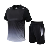 Klassisches Herren-Turnhemd & Shorts-Set | Sportlich – Grau