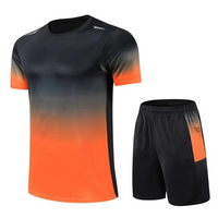 Klassisches Herren-Turnhemd & Shorts-Set | Sportlich – Orange