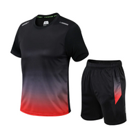 Klassisches Herren-Turnhemd & Shorts-Set | Sportlich – Rot