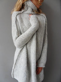 Kuscheliger Rollkragenstrickpullover für Frauen – Grau