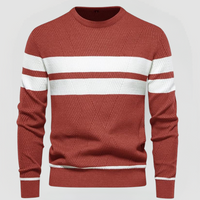 SALVATORE - ENG ANLIEGENDER STRICKPULLOVER – Rot