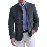 Konrad | Herren klassische Jacke mit Knopfverschluss – Marine
