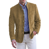 Konrad | Herren klassische Jacke mit Knopfverschluss – Khaki