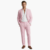 Konstantin | Herren Nadelstreifen Anzug Zweiteiler – Rosa