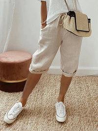 Liv | Sommer-Shorts aus Leinen-Mix (1+1 GRATIS) – Beige