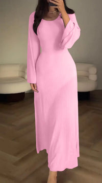 Renate | Elegantes Maxikleid – Rosa