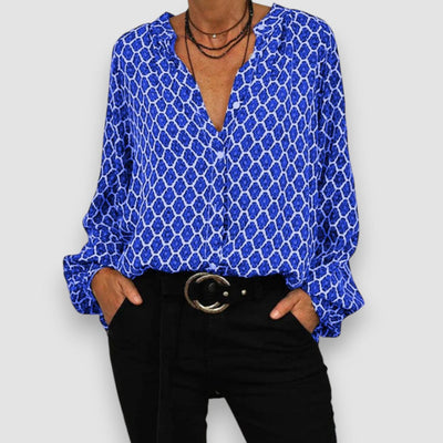 Zara | Bluse mit V-Ausschnitt