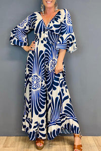Suzy - Vintage Rüschen Jumpsuit – Blau