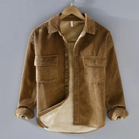 Lässige Herbstjacke für Herren | Cord – Khaki