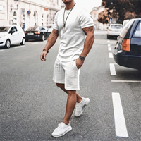 Lässige Shorts und T-Shirt für Herren | Kurzer hose – Weiß