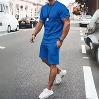 Lässige Shorts und T-Shirt für Herren | Kurzer hose – Blau