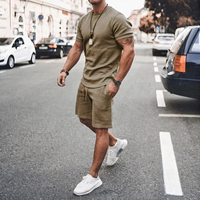 Lässige Shorts und T-Shirt für Herren | Kurzer hose – Khaki