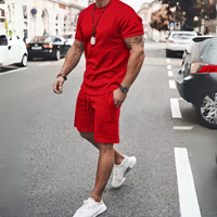 Lässige Shorts und T-Shirt für Herren | Kurzer hose – Rot