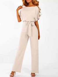 Lässiger Damen-Jumpsuit | Elegant – Beige