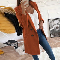 Lässiger Herbstmantel für Damen | Lang – Dunkelorange