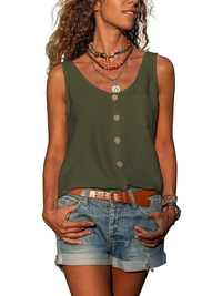 Lässiges ärmelloses Damen-Tanktop | Elegante – Oliv