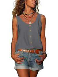 Lässiges ärmelloses Damen-Tanktop | Elegante – Grau