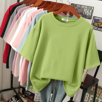 Lässiges Damen-T-Shirt in Übergröße | Kurzarm – Avocado grün