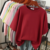 Lässiges Damen-T-Shirt in Übergröße | Kurzarm – Weinrot
