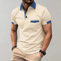 Lässiges klassisches Herren-Poloshirt | Kurzarm – Aprikose
