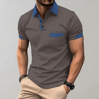 Lässiges klassisches Herren-Poloshirt | Kurzarm – Dunkelgrau