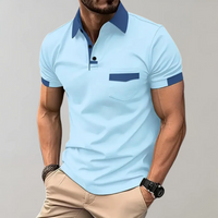 Lässiges klassisches Herren-Poloshirt | Kurzarm – Himmelblau