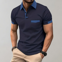 Lässiges klassisches Herren-Poloshirt | Kurzarm – Marine