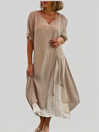 Lässiges Sommerkleid für Damen | Maxi – Khaki