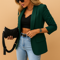 Marie | Eleganter Damen Longblazer modern stilvoll – Grün