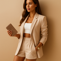 Marie | Eleganter Damen Longblazer modern stilvoll – Khaki
