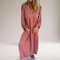 Ada – Elegantes Boho-Maxikleid – Rosa