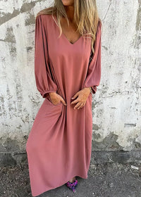 Joyce - Hübsches Boho-Kleid mit Taschen – Rosa